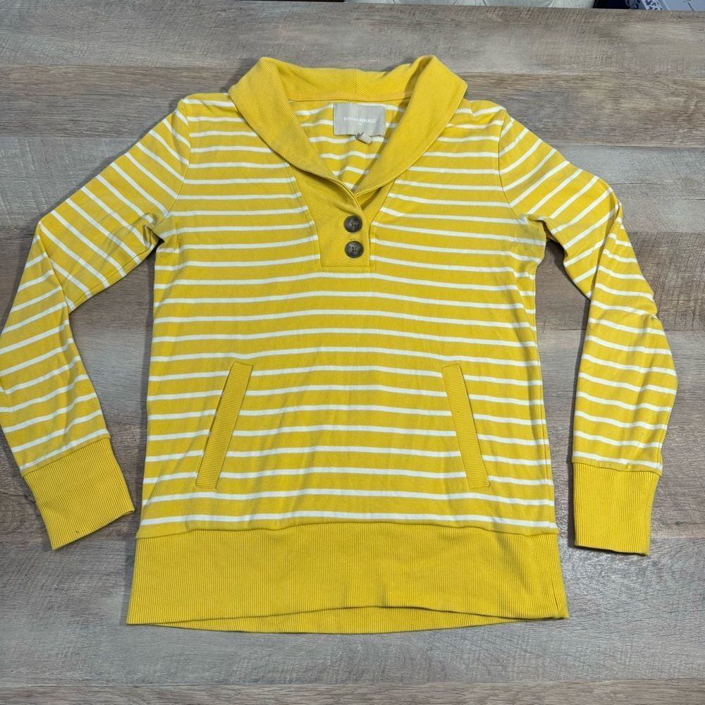 Banana Republic Yellow Cowl Neck Sweater Size Medium